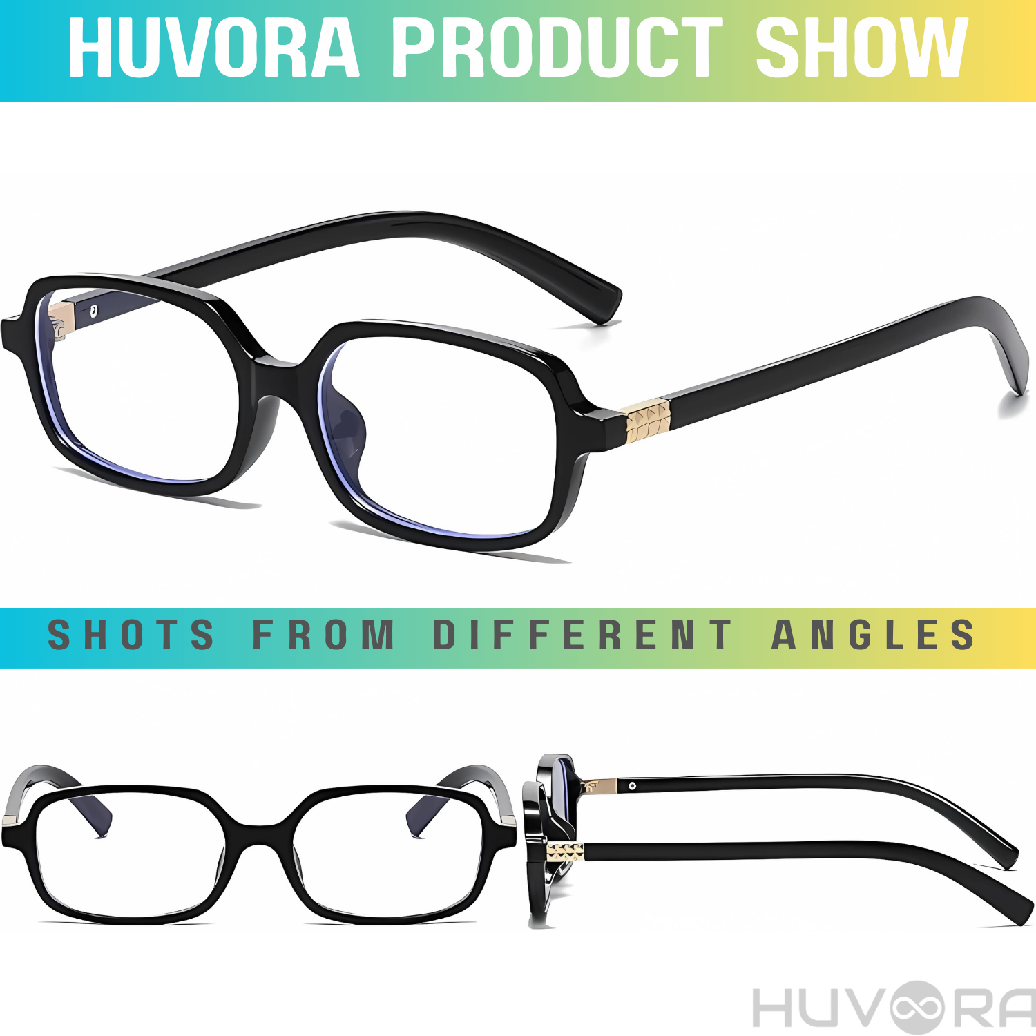 HUVORA | Blue Flex | Anti Blue Light Computer Rectangle Glasses