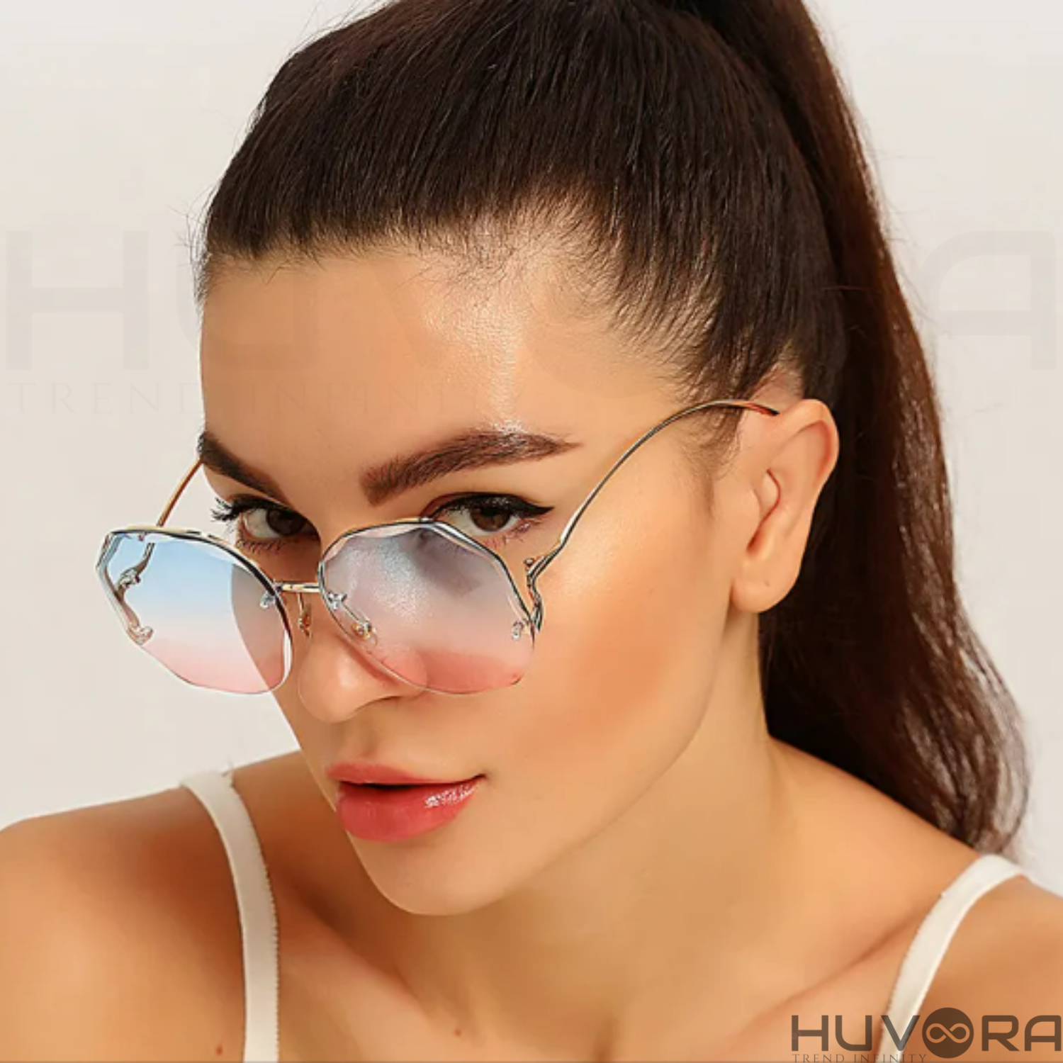 HUVORA | De Curve | Designer Oversized Round Sunglasses