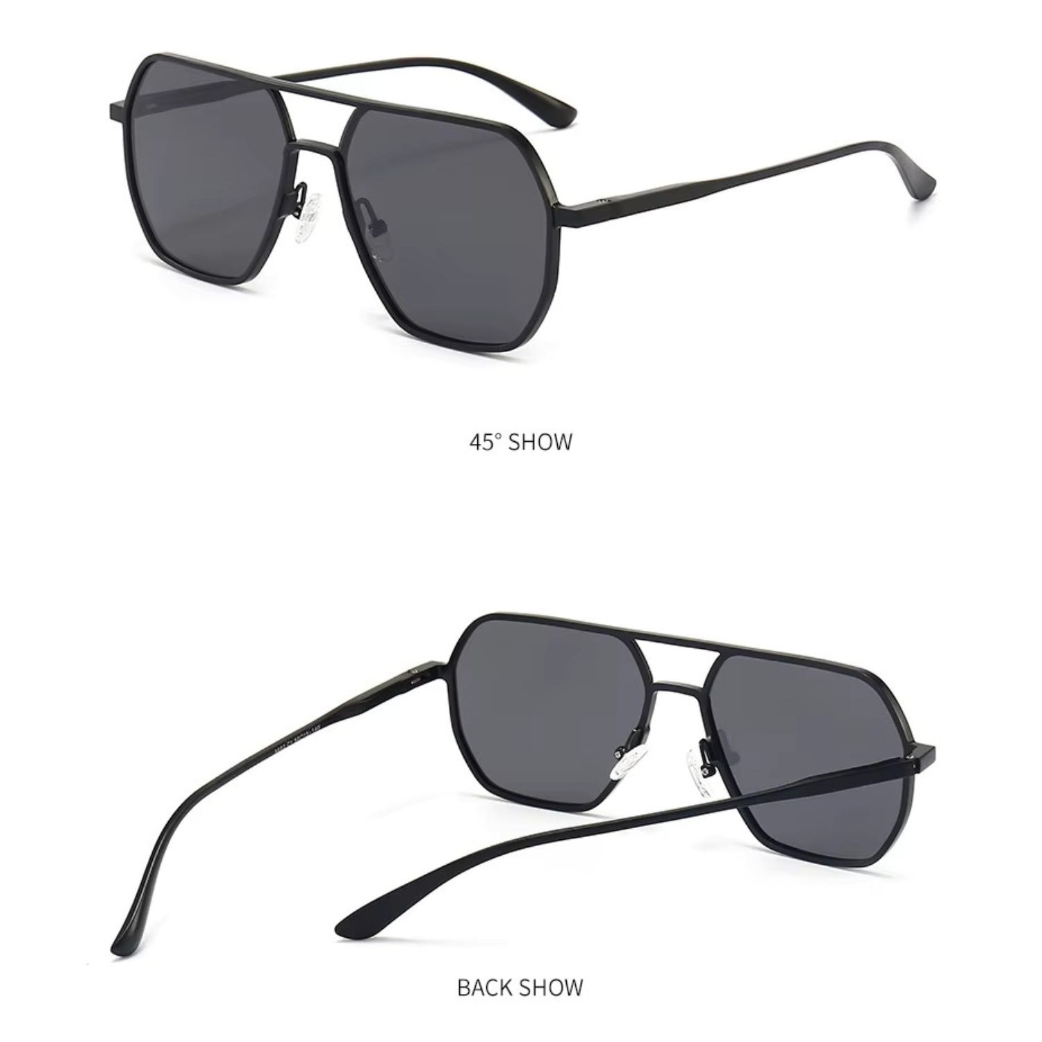 HUVORA | Hero Polarized | Polarized Square Sunglasses | Double Bridge