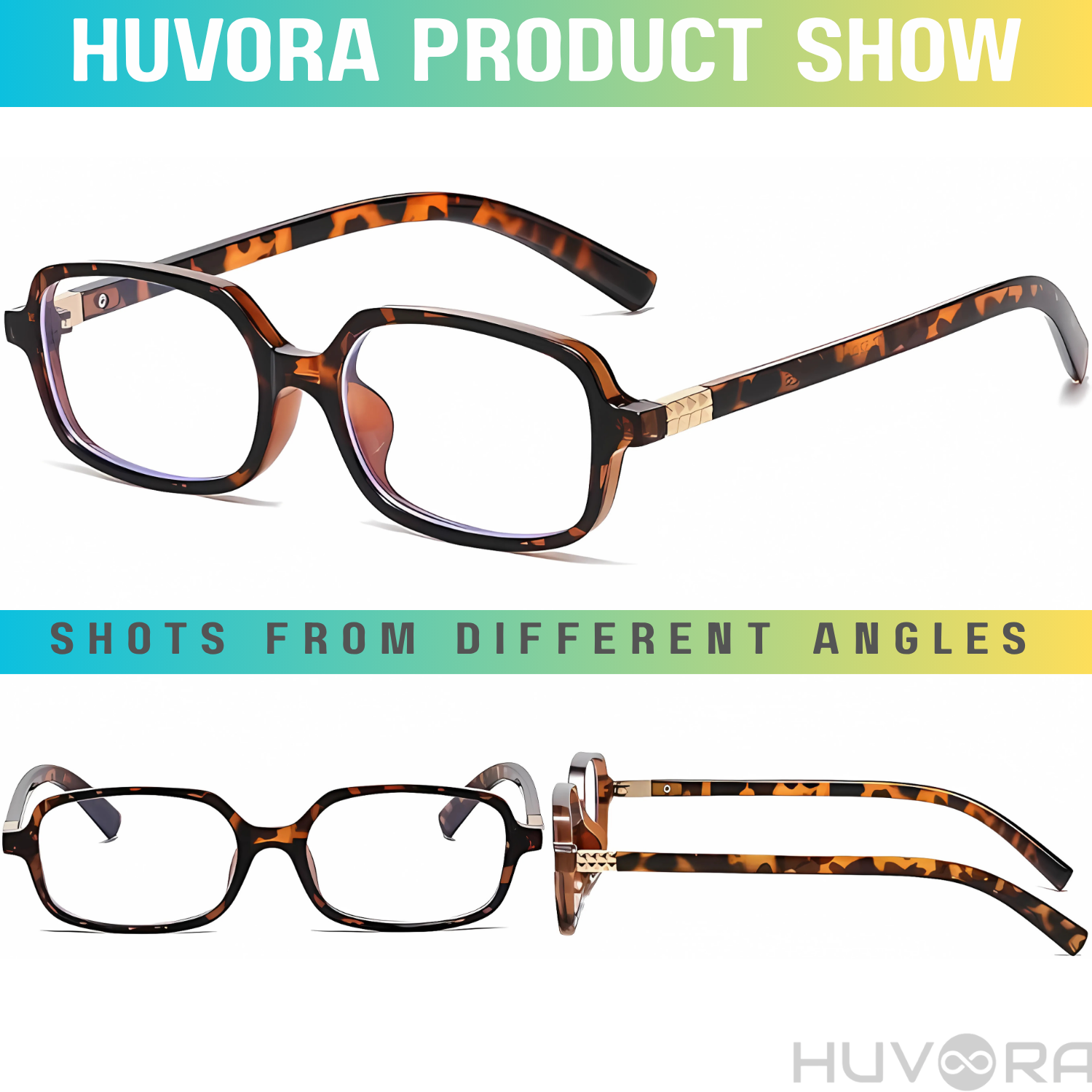 HUVORA | Blue Flex | Anti Blue Light Computer Rectangle Glasses