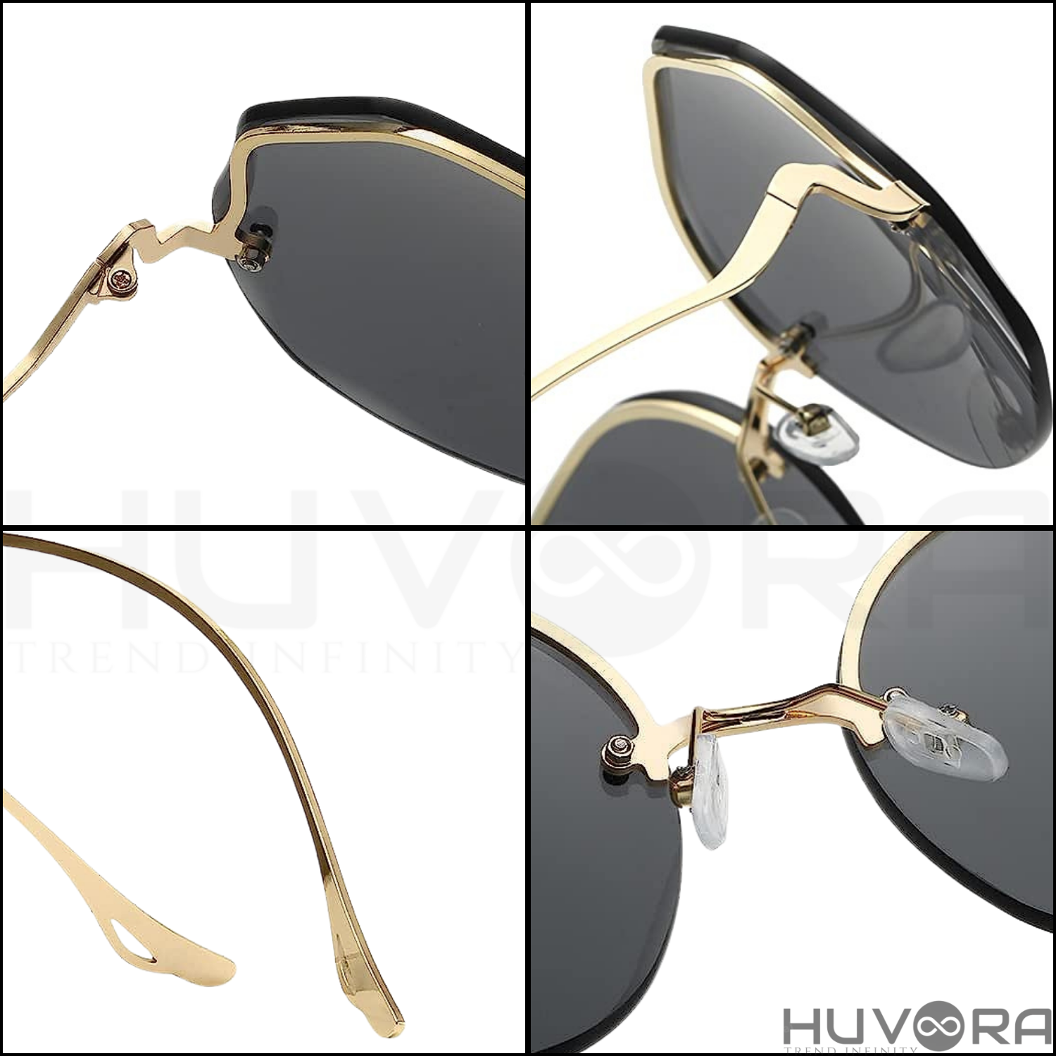 HUVORA | De Curve | Designer Oversized Round Sunglasses