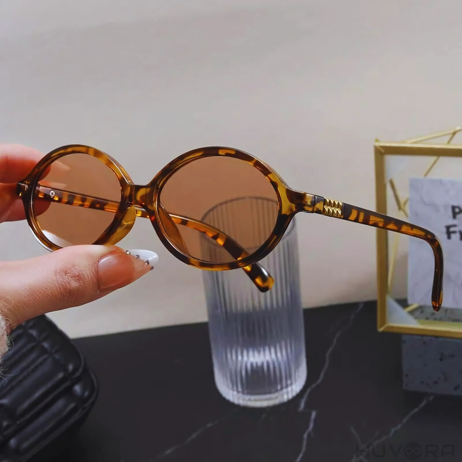 HUVORA | Retro Bloom | Anti Blue Oval Computer Glasses