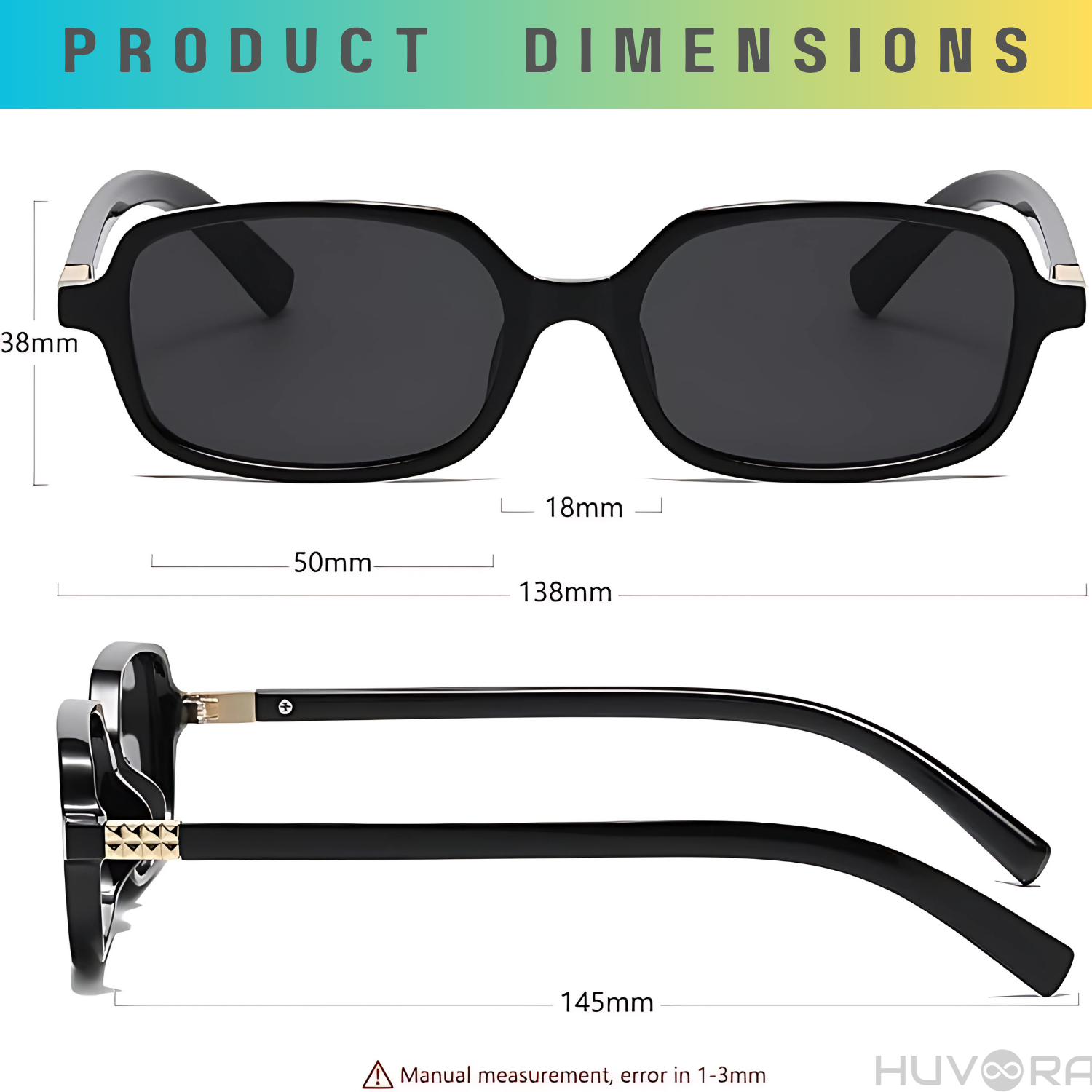 HUVORA | Blue Flex | Anti Blue Light Computer Rectangle Glasses