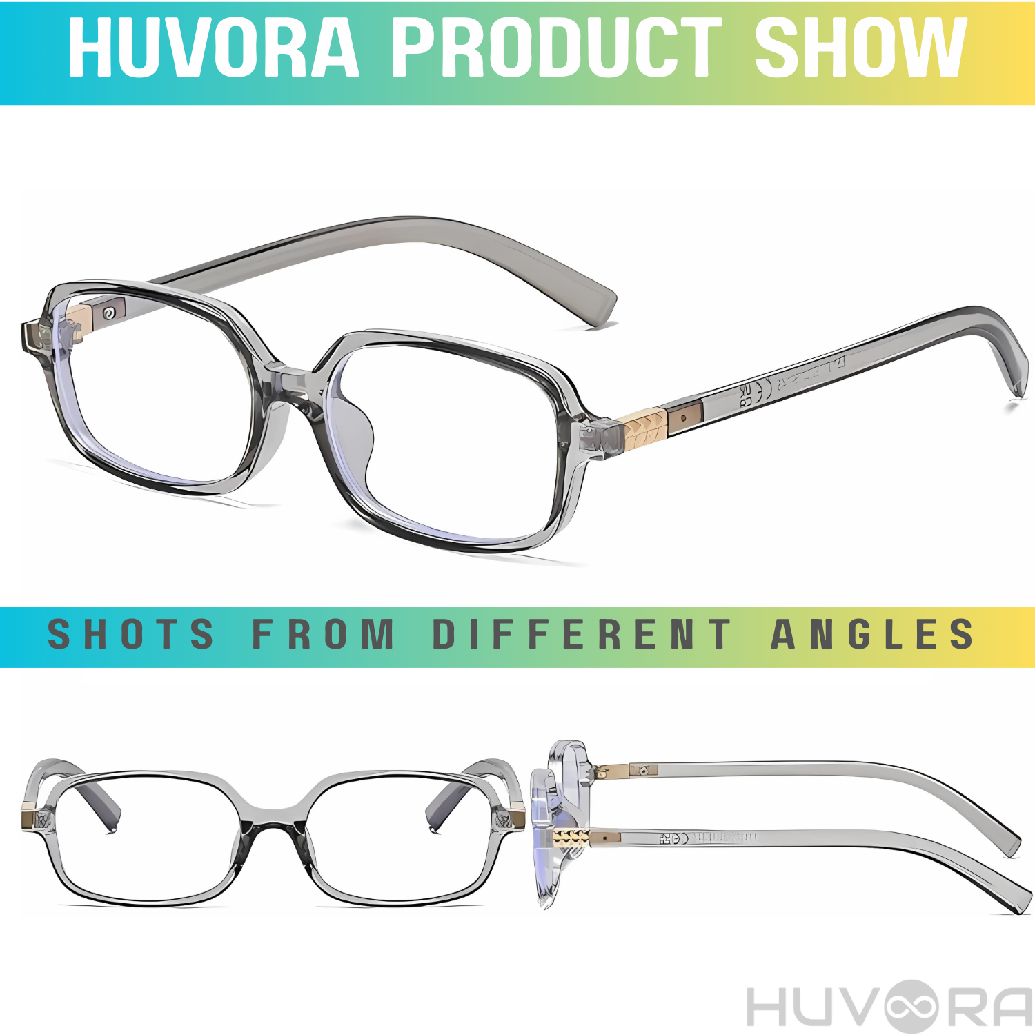 HUVORA | Blue Flex | Anti Blue Light Computer Rectangle Glasses