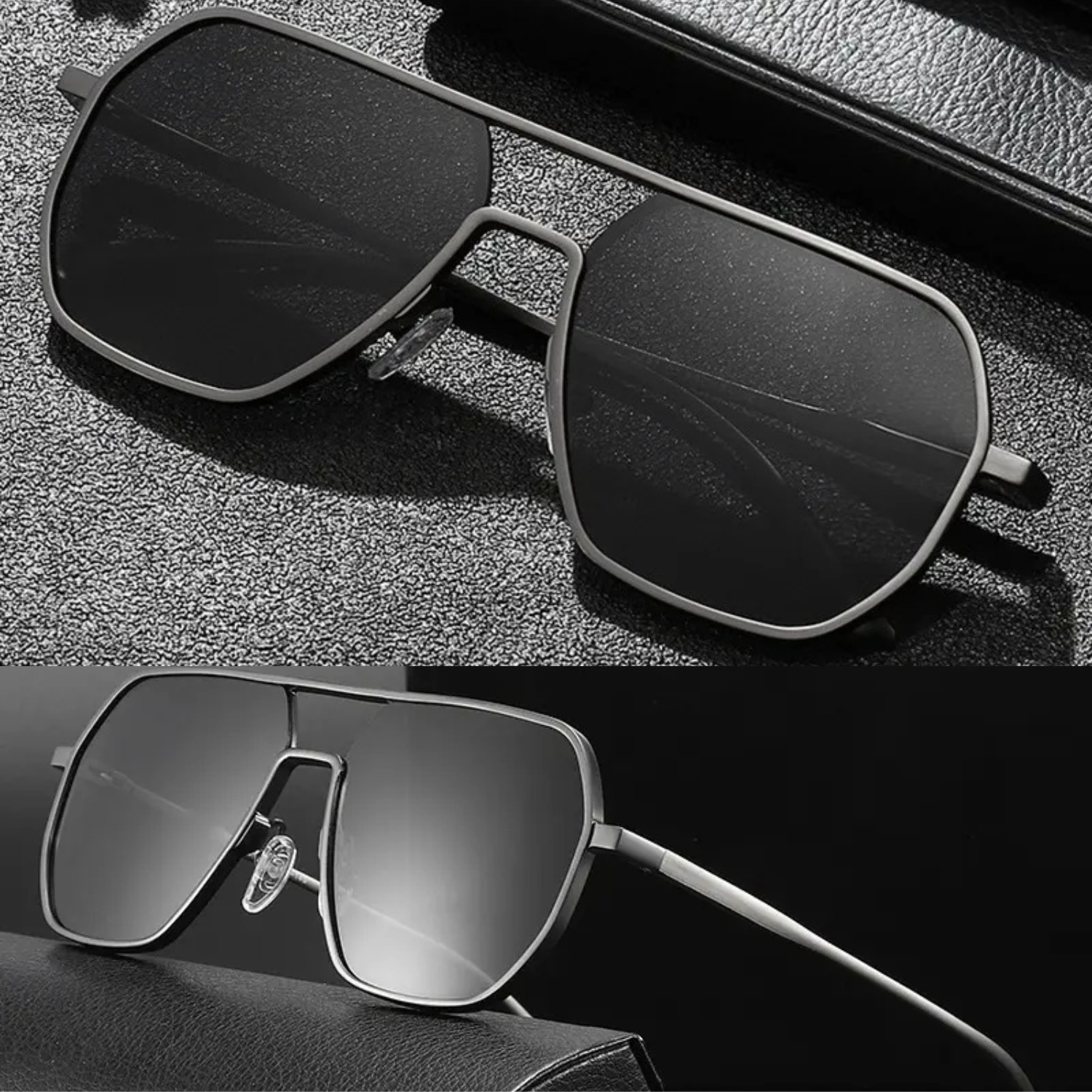 HUVORA | Hero Polarized | Polarized Square Sunglasses | Double Bridge