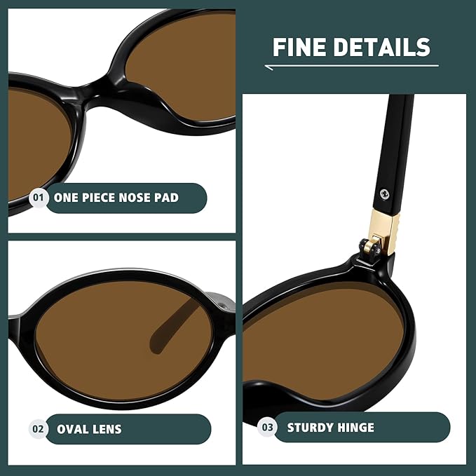 HUVORA | Retro Bloom | Anti Blue Oval Computer Glasses