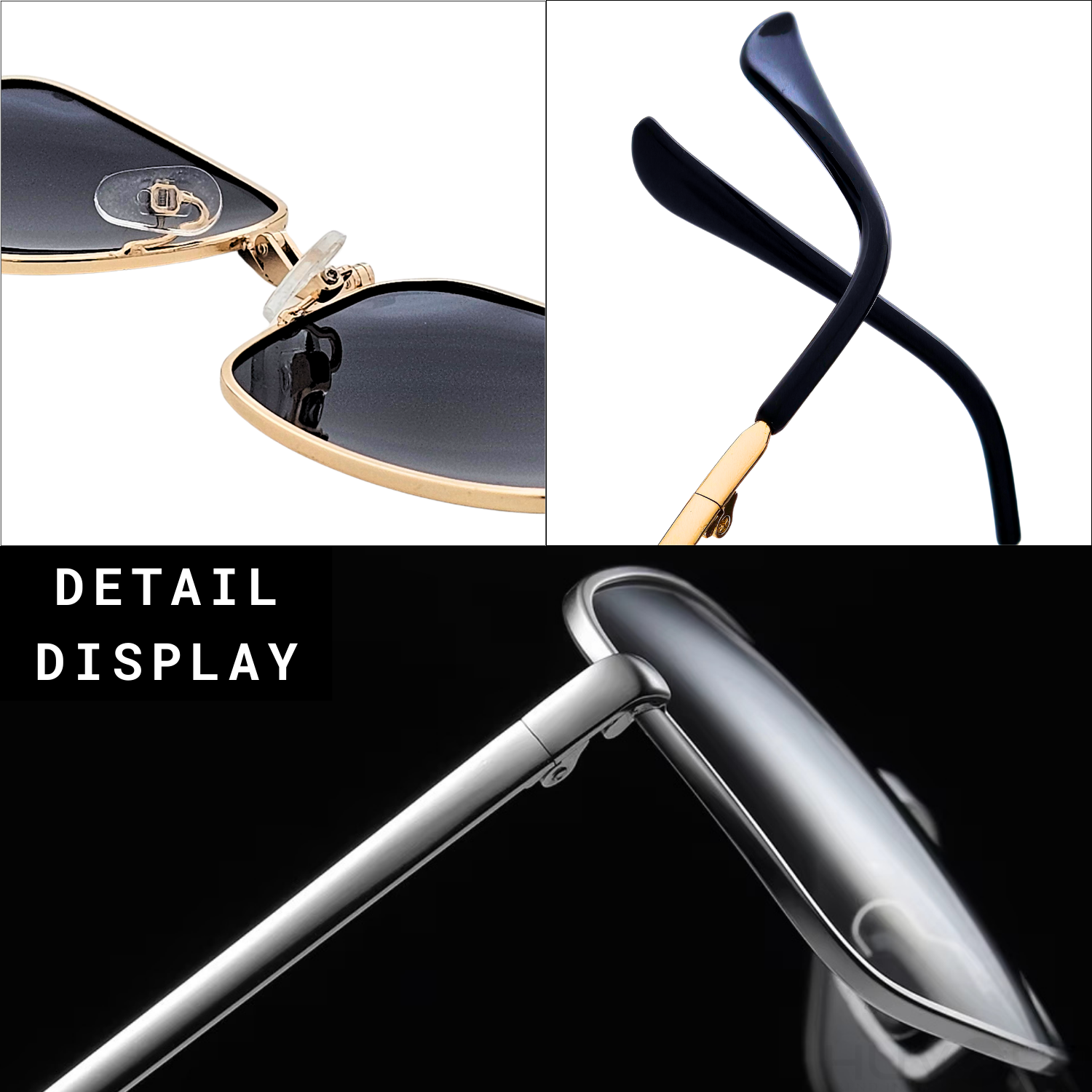 HUVORA | Carry Go | Polarized Folding Rectangle Sunglasses | Photochromic | Night Vision