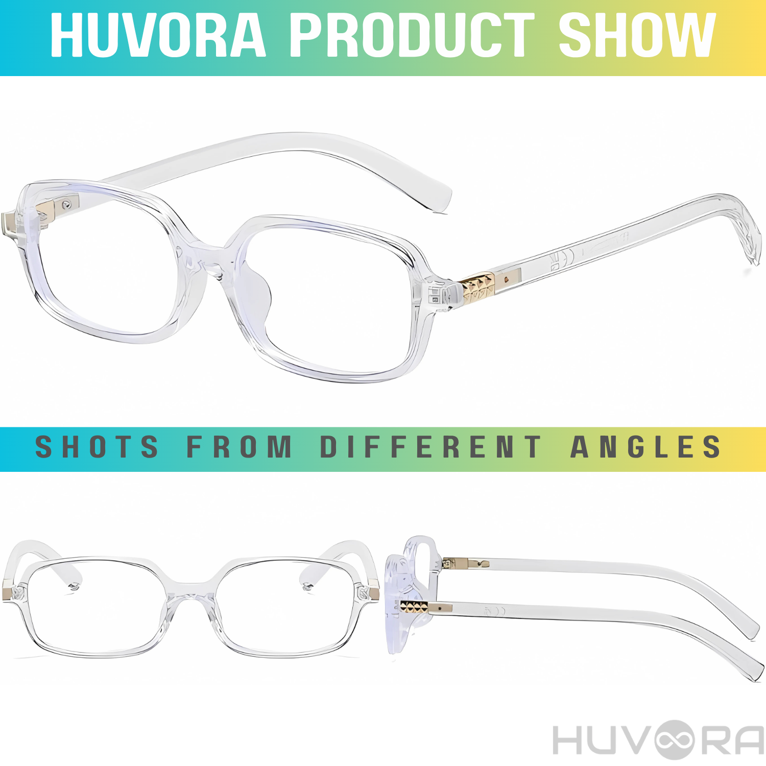 HUVORA | Blue Flex | Anti Blue Light Computer Rectangle Glasses