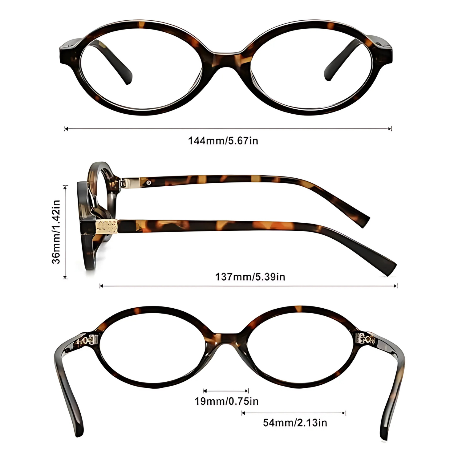 HUVORA | Retro Bloom | Anti Blue Oval Computer Glasses