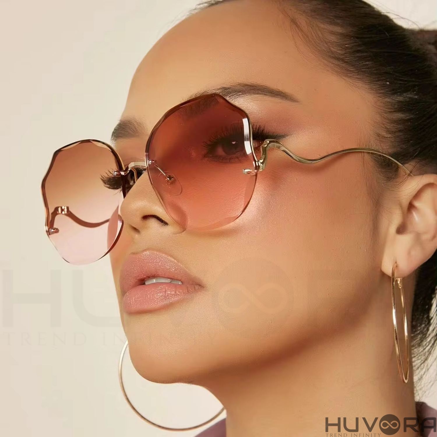 HUVORA | De Curve | Designer Oversized Round Sunglasses