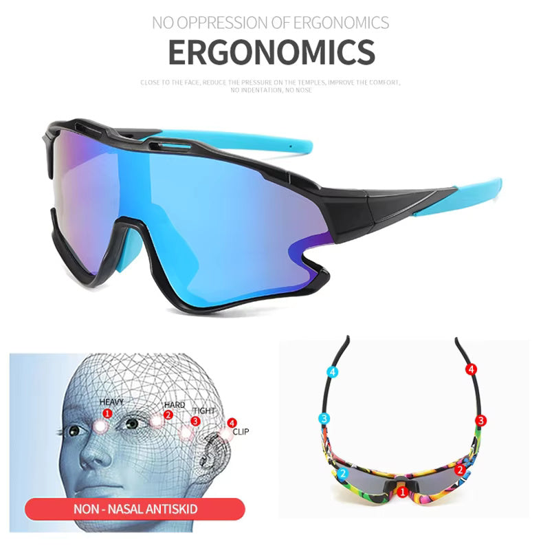 HUVORA | Rapid Hue | Wraparound Sports Sunglasses | Graffiti