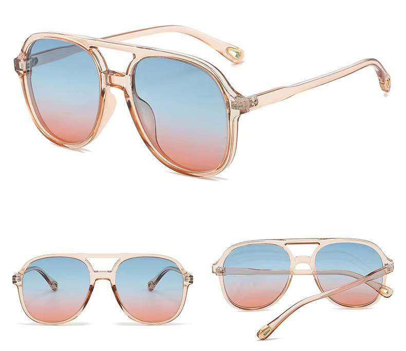 HUVORA | Mod Vista | Aviator Square Sunglasses | Double Bridge