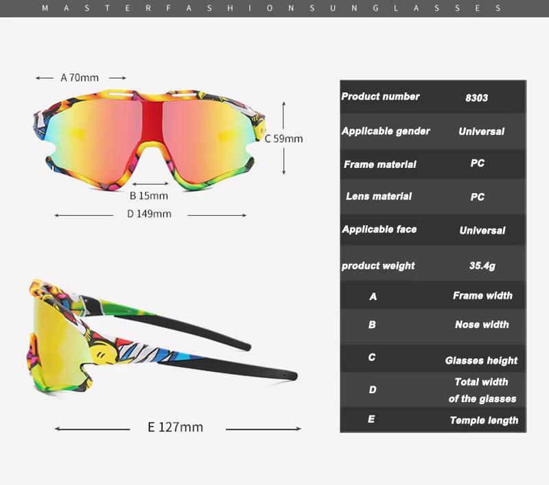 HUVORA | Rapid Hue | Wraparound Sports Sunglasses | Graffiti