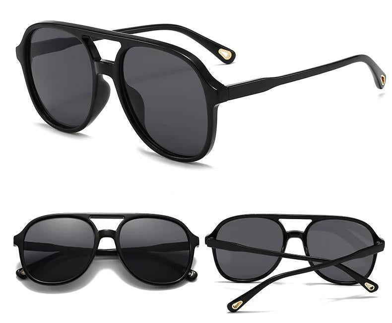 HUVORA | Mod Vista | Aviator Square Sunglasses | Double Bridge