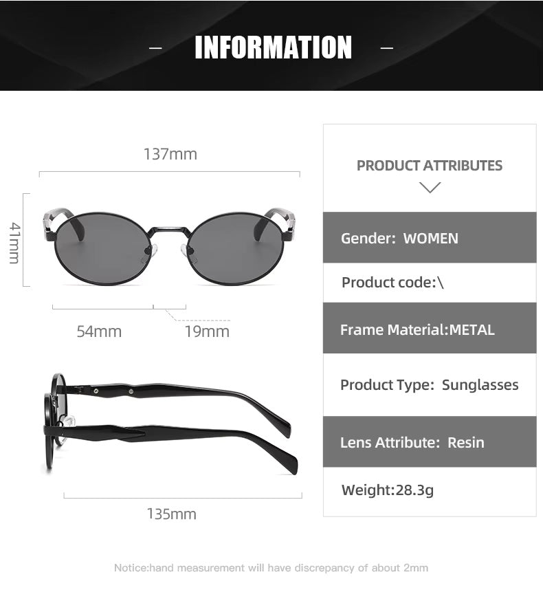 HUVORA | Glamonde | Designer Oval Sunglasses