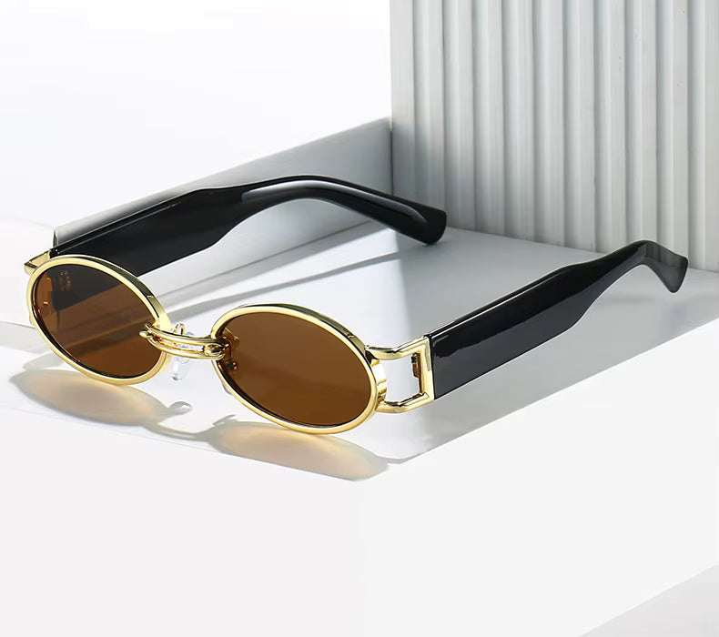 HUVORA | Bold Ole | Alloy Oval Designer Sunglasses