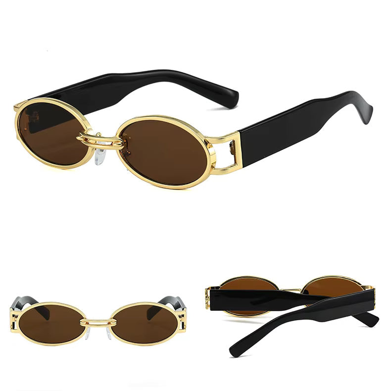 HUVORA | Bold Ole | Alloy Oval Designer Sunglasses