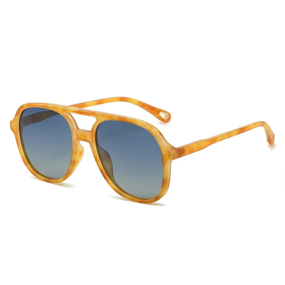 HUVORA | Mod Vista | Aviator Square Sunglasses | Double Bridge