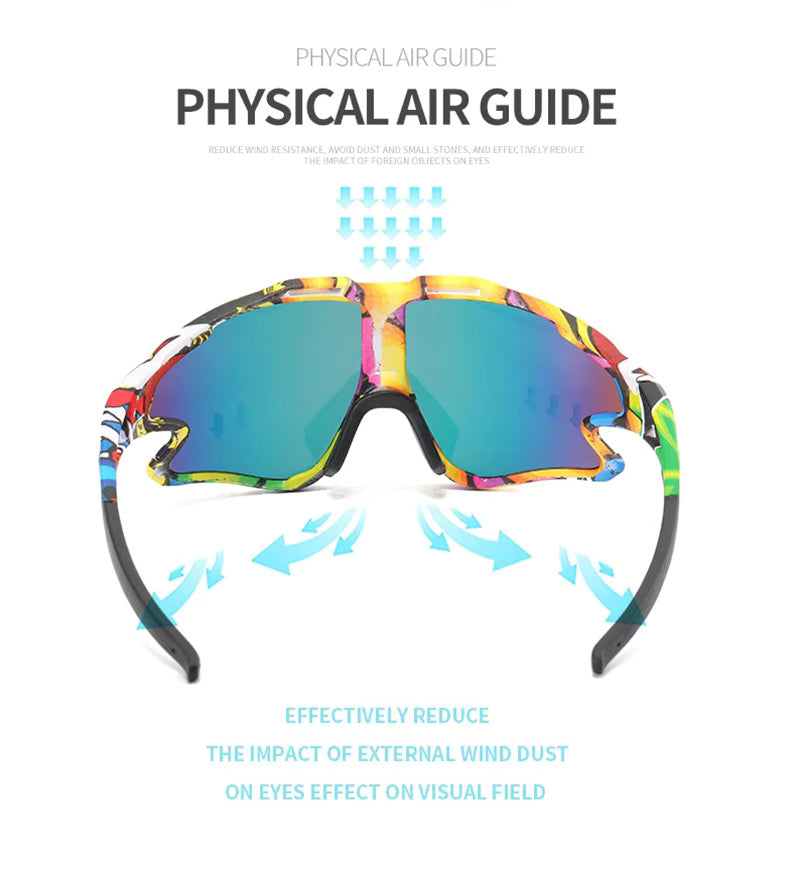 HUVORA | Rapid Hue | Wraparound Sports Sunglasses | Graffiti