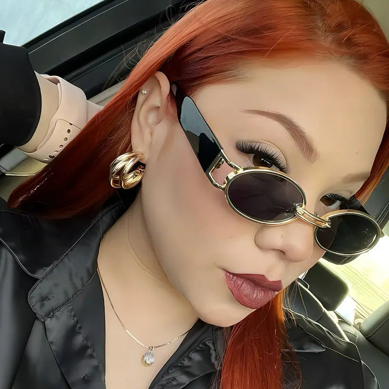 HUVORA | Bold Ole | Alloy Oval Designer Sunglasses