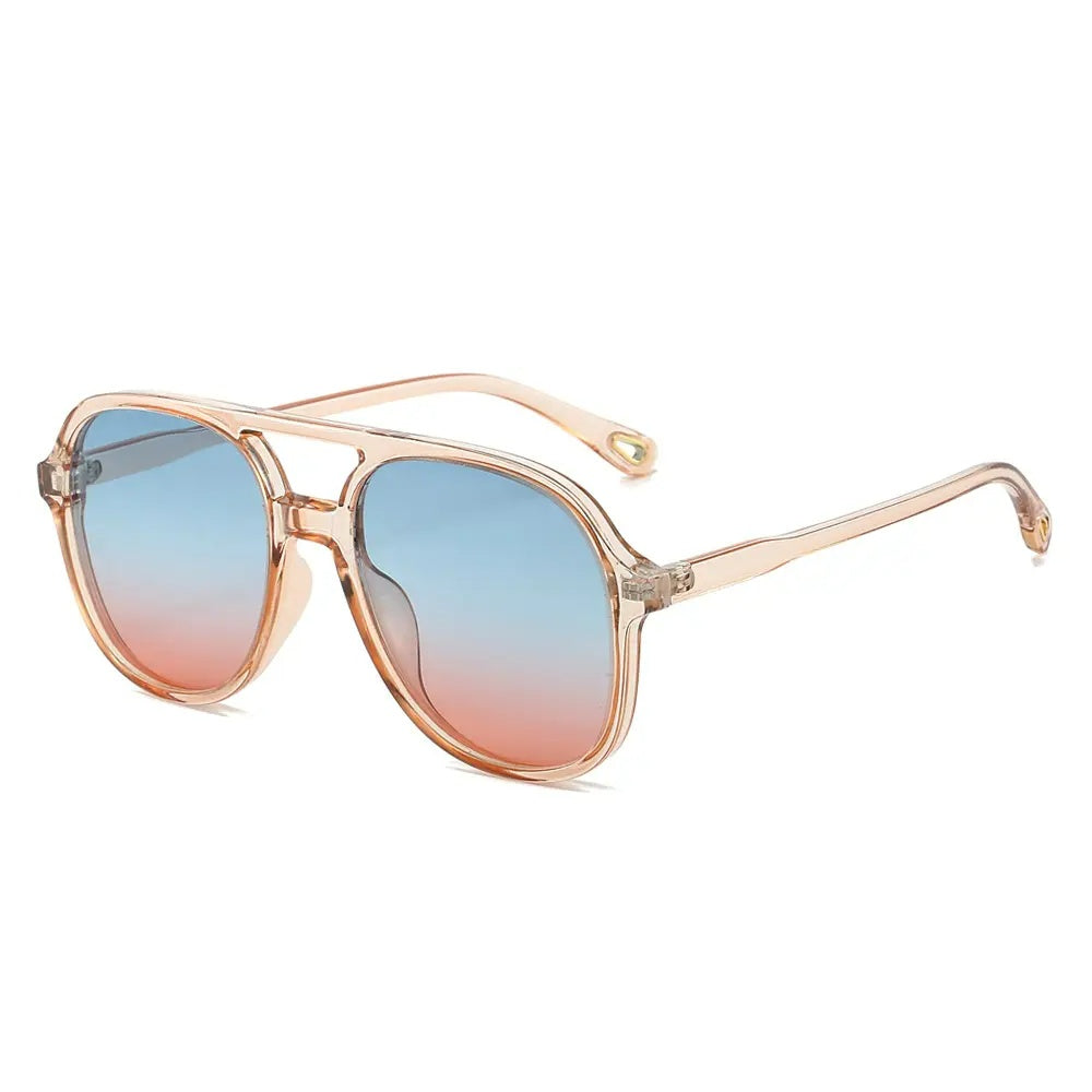 HUVORA | Mod Vista | Aviator Square Sunglasses | Double Bridge