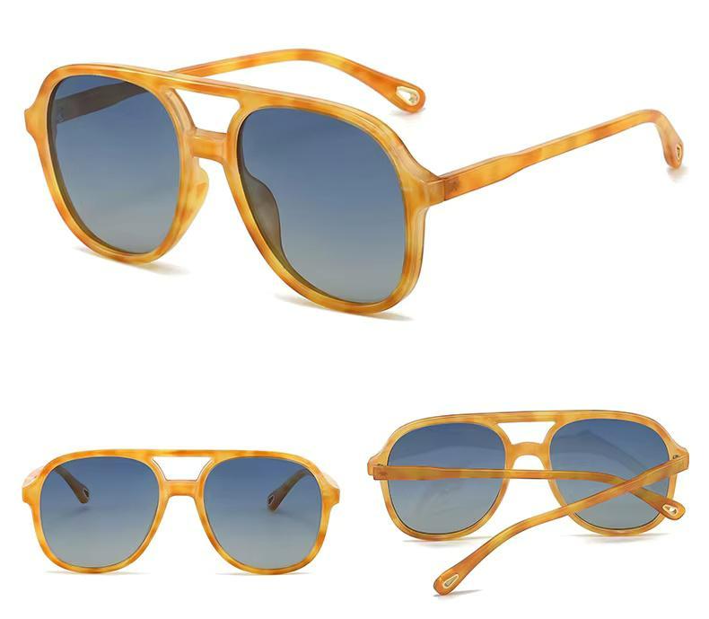 HUVORA | Mod Vista | Aviator Square Sunglasses | Double Bridge