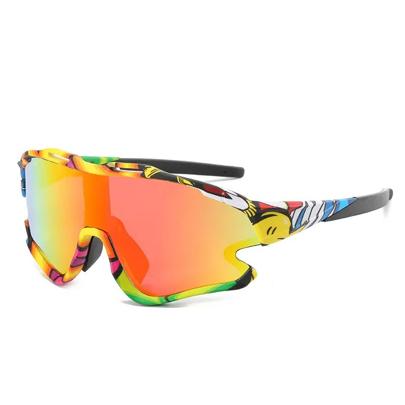 HUVORA | Rapid Hue | Wraparound Sports Sunglasses | Graffiti