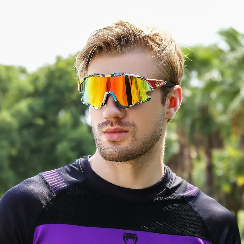 HUVORA | Rapid Hue | Wraparound Sports Sunglasses | Graffiti