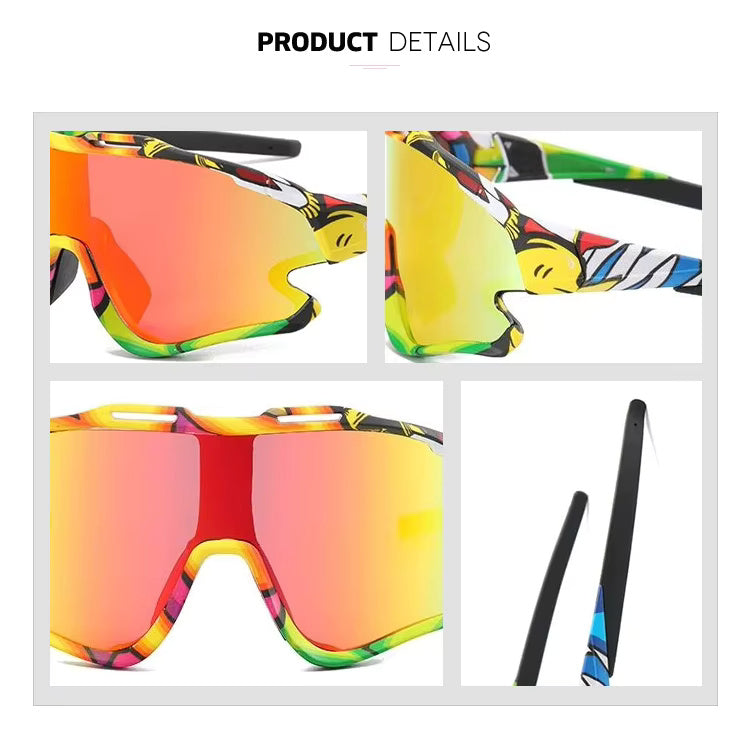 HUVORA | Rapid Hue | Wraparound Sports Sunglasses | Graffiti