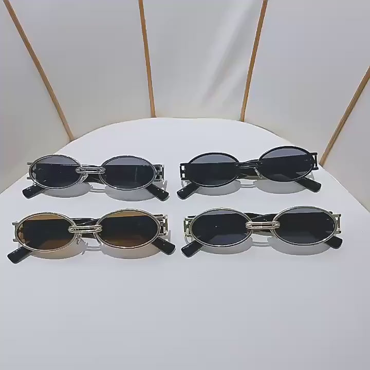 HUVORA | Bold Ole | Alloy Oval Designer Sunglasses