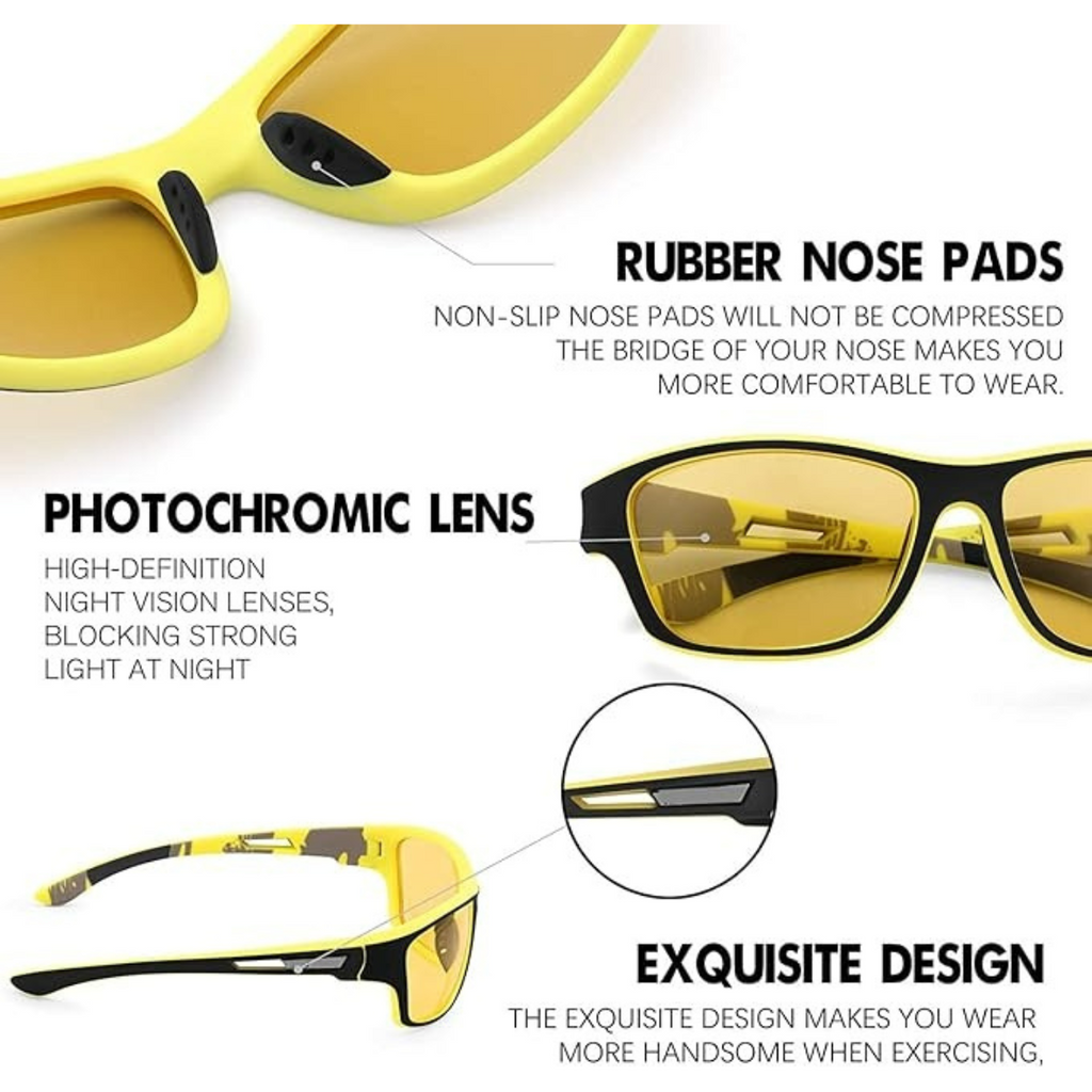 HUVORA | Glide Force | Polarized Rectangle Sports Sunglasses