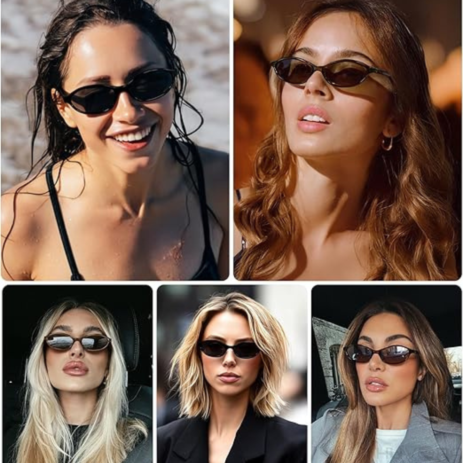 HUVORA | Elara Vue | Trendy Cat Eye Sunglasses | Metal Hinges