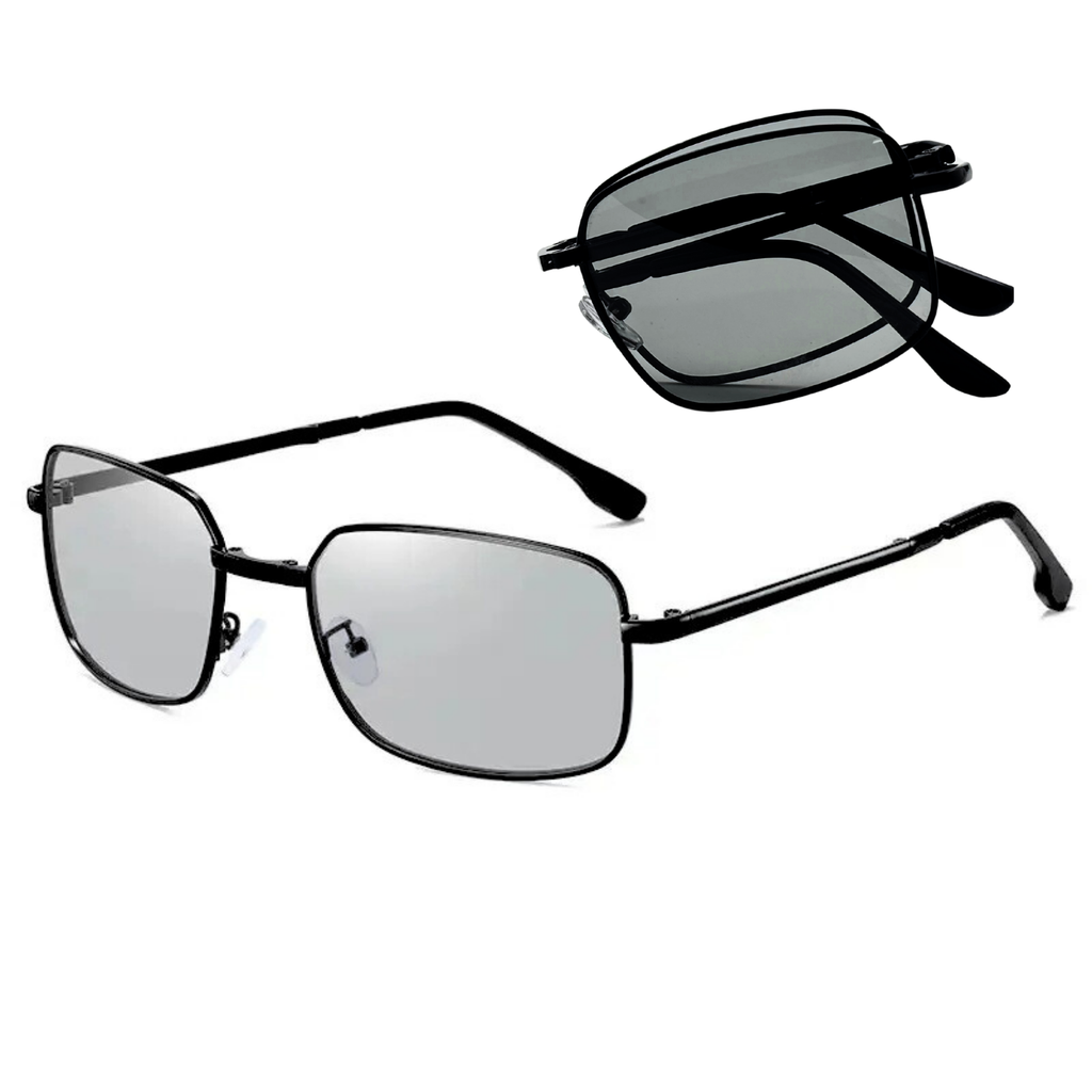 HUVORA | Carry Go | Polarized Folding Rectangle Sunglasses | Photochromic | Night Vision