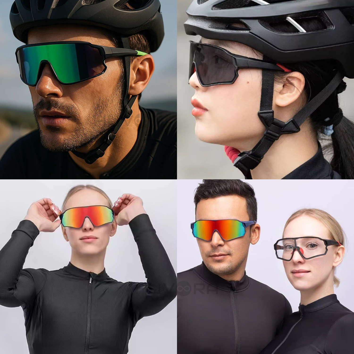 HUVORA | Sky Drift | Wraparound Shield Sports Sunglasses