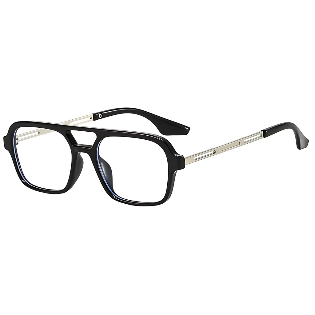 HUVORA | Wise Knight | Flat Square Aviator Sunglasses | Anti Blue Light Computer Glasses