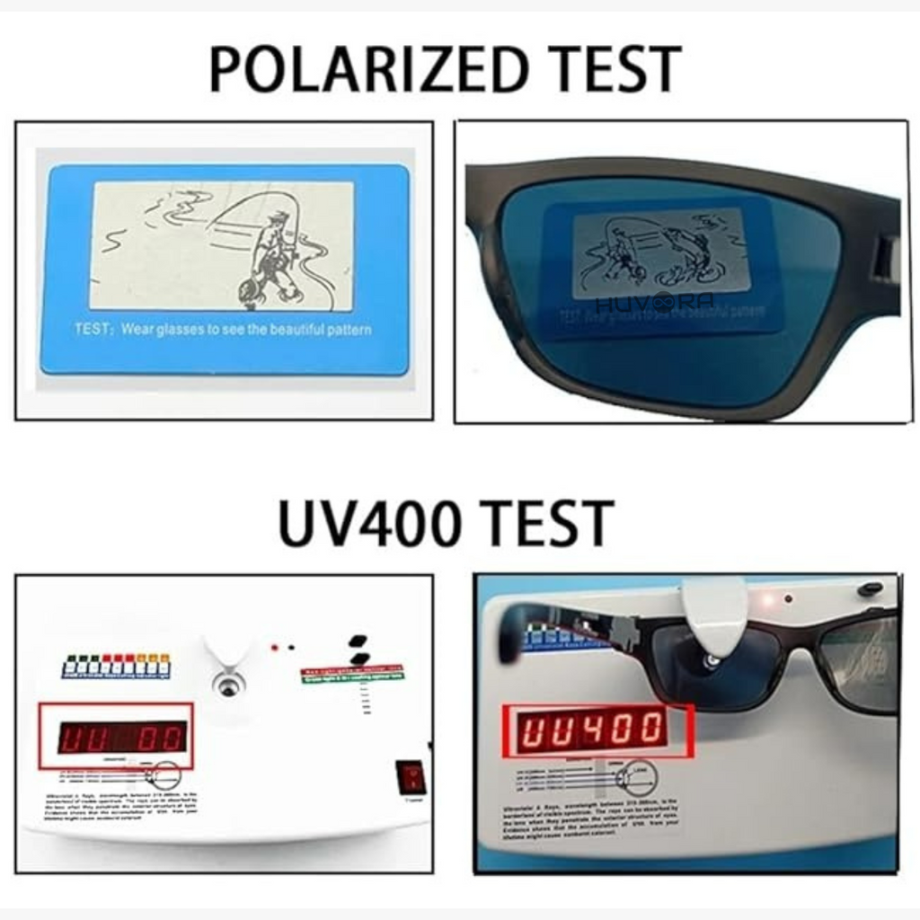 HUVORA | Glide Force | Polarized Rectangle Sports Sunglasses