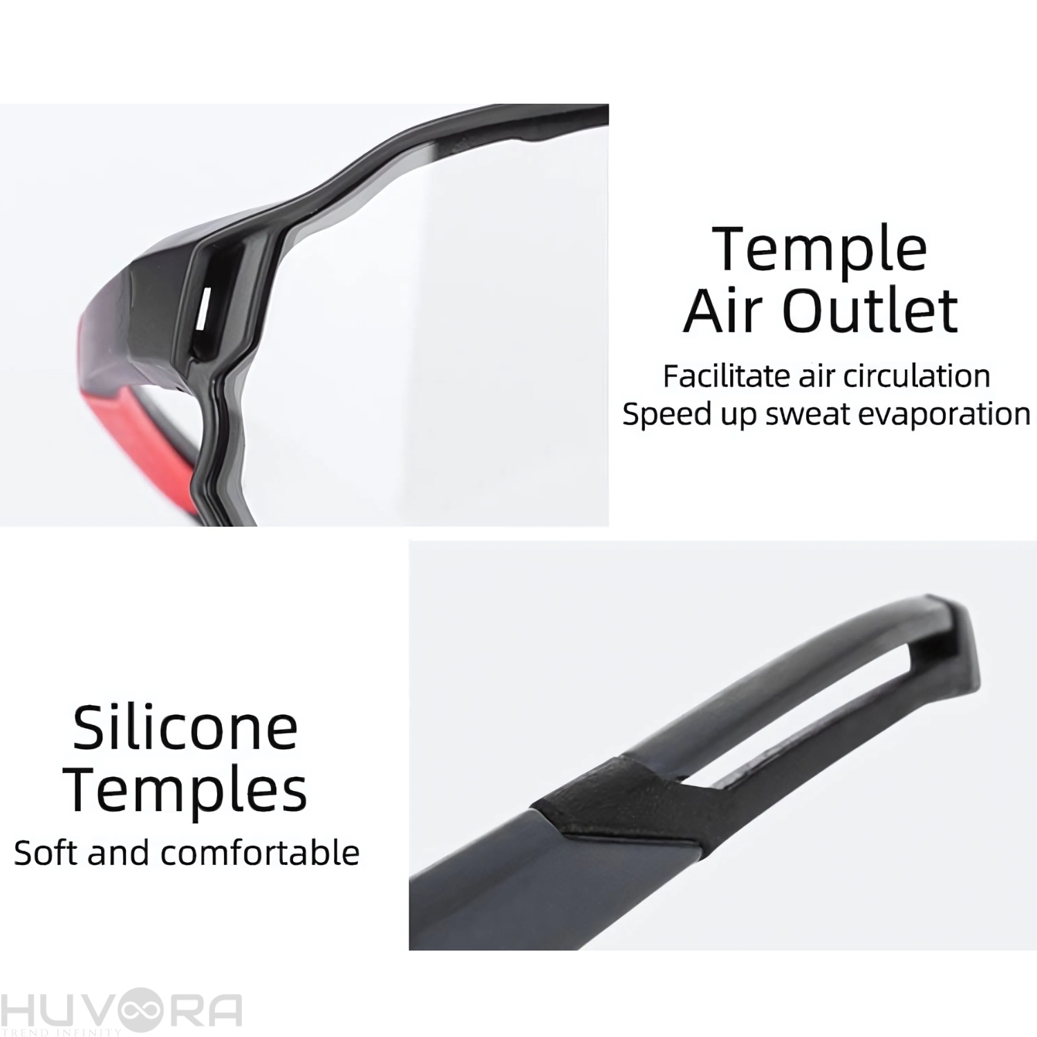 HUVORA | Sky Drift | Wraparound Shield Sports Sunglasses