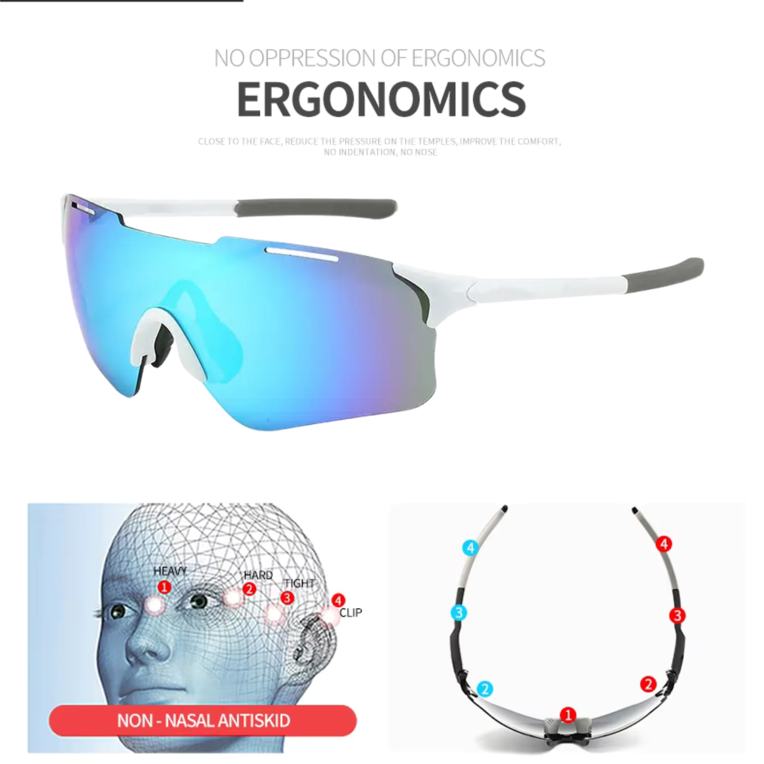 HUVORA | Trail Bolt | Wraparound Sports Sunglasses