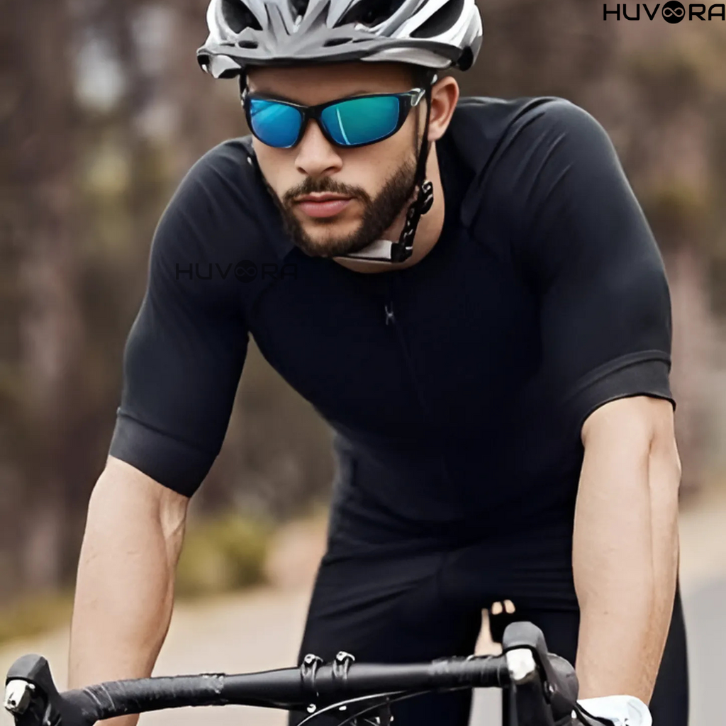 HUVORA | Glide Force | Polarized Rectangle Sports Sunglasses