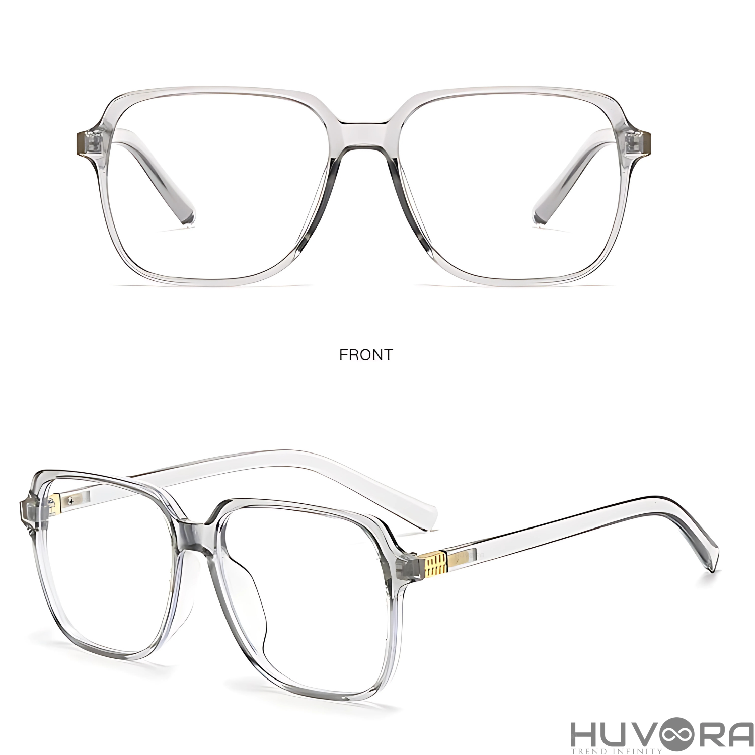 HUVORA | Vibe Frame | Oversized Square Anti Blue Computer Glasses