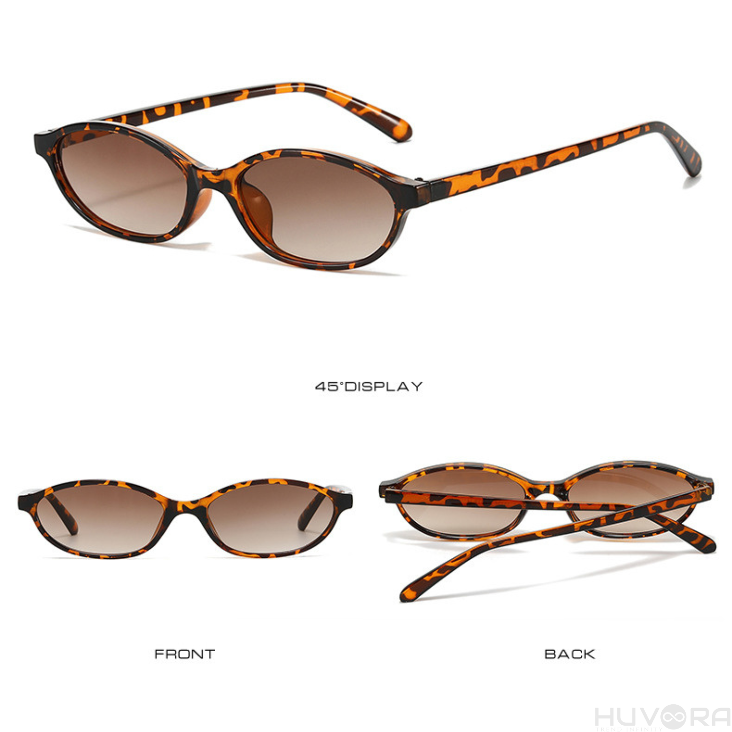 HUVORA | Elara Vue | Trendy Cat Eye Sunglasses | Metal Hinges