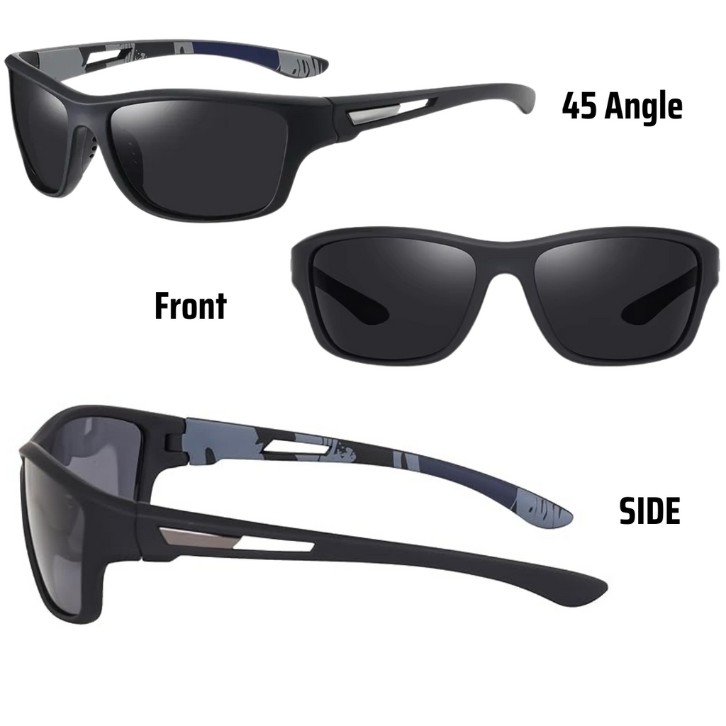 HUVORA | Glide Force | Polarized Rectangle Sports Sunglasses