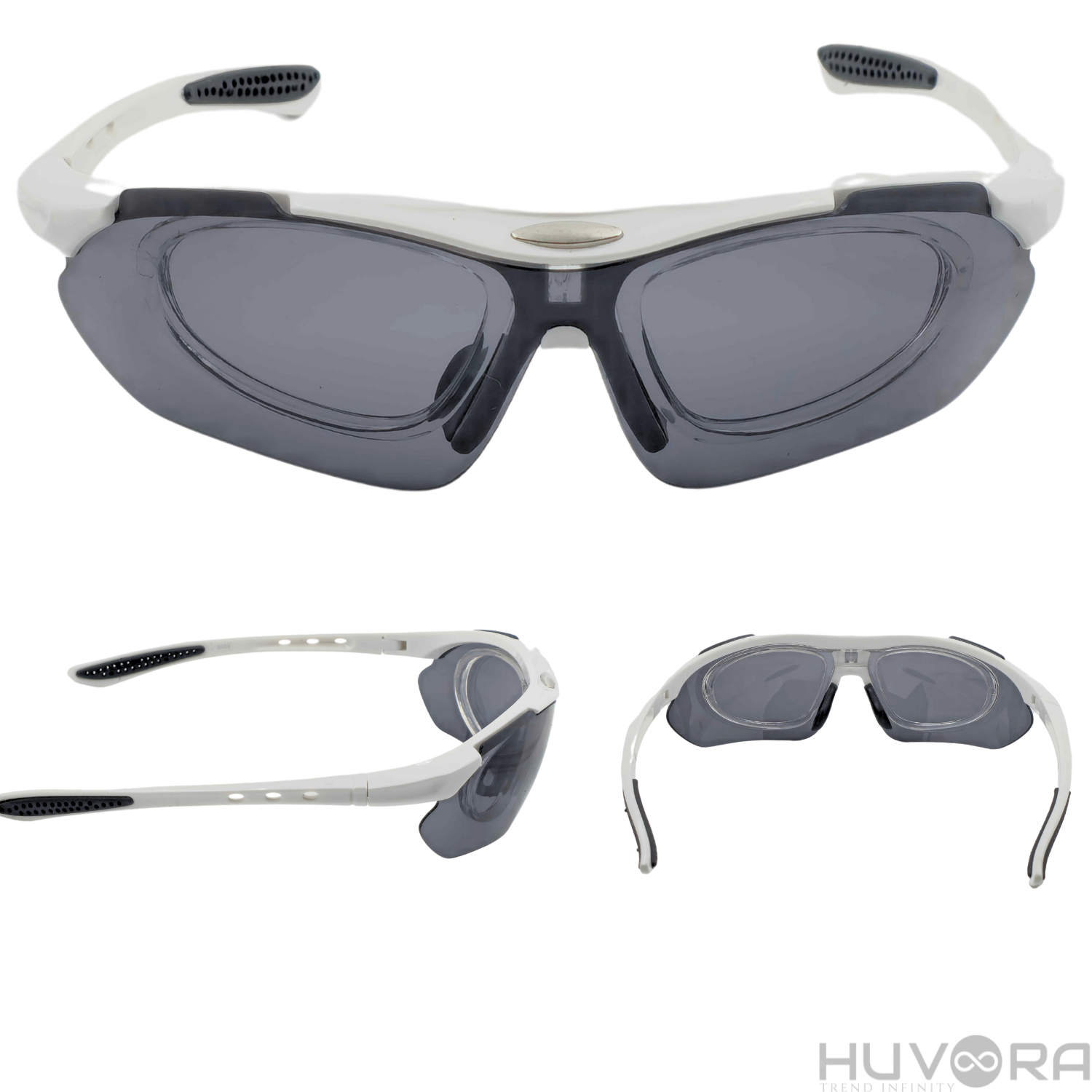 HUVORA | Strom Fire| Wraparound Sports Sunglasses with Myopia Frame
