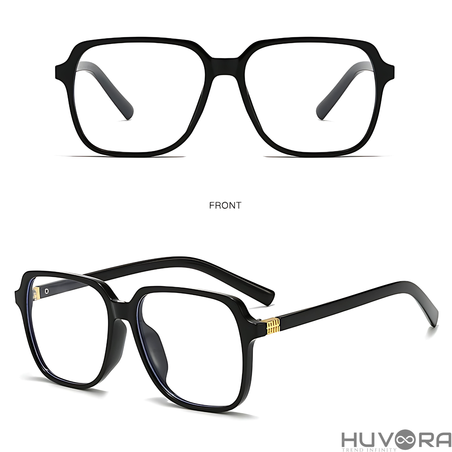 HUVORA | Vibe Frame | Oversized Square Anti Blue Computer Glasses