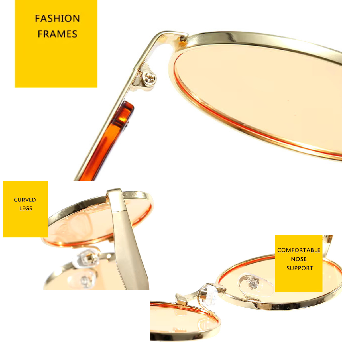 HUVORA | Glamonde | Designer Oval Sunglasses