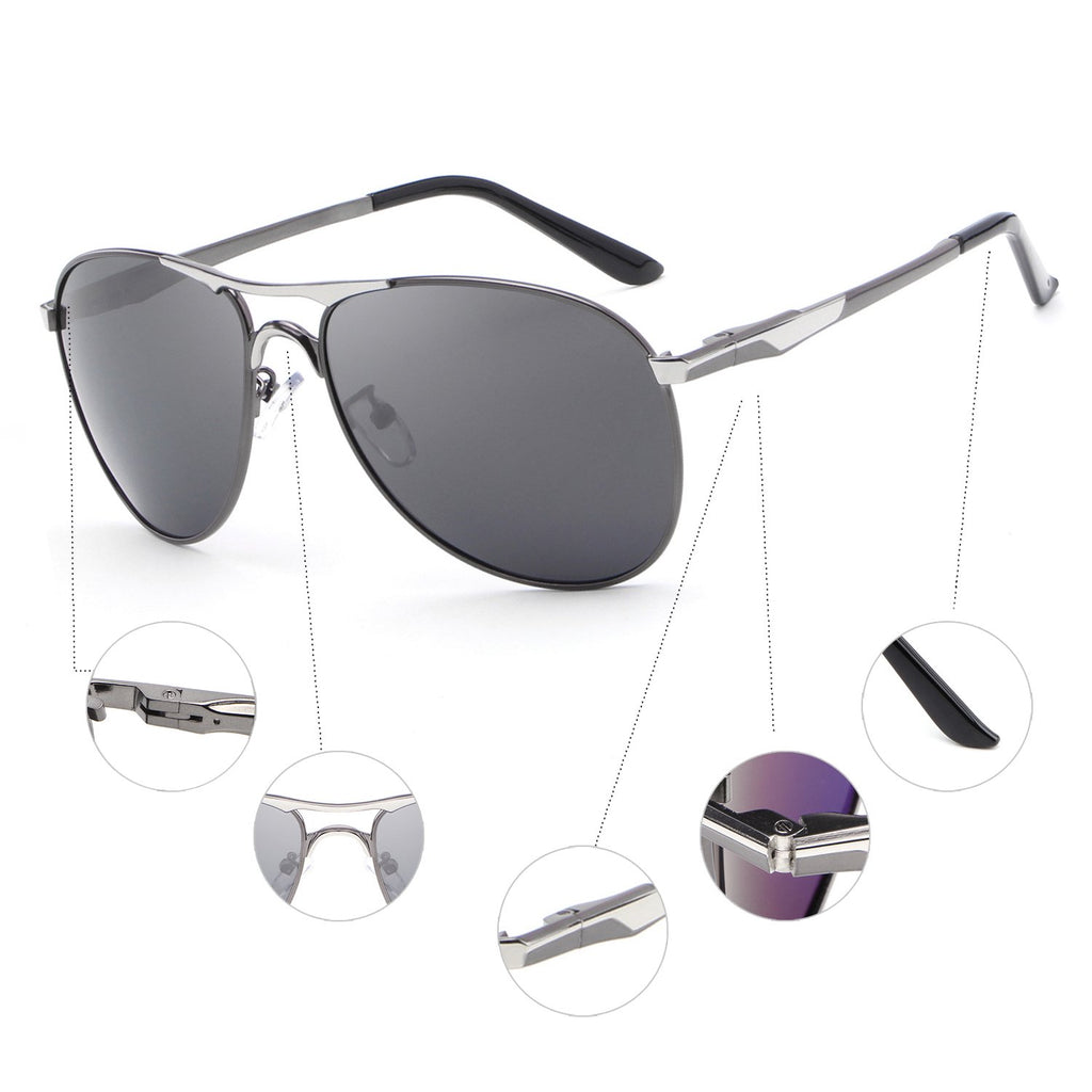 HUVORA | Air Marshal | Polarized Aviator Sunglasses