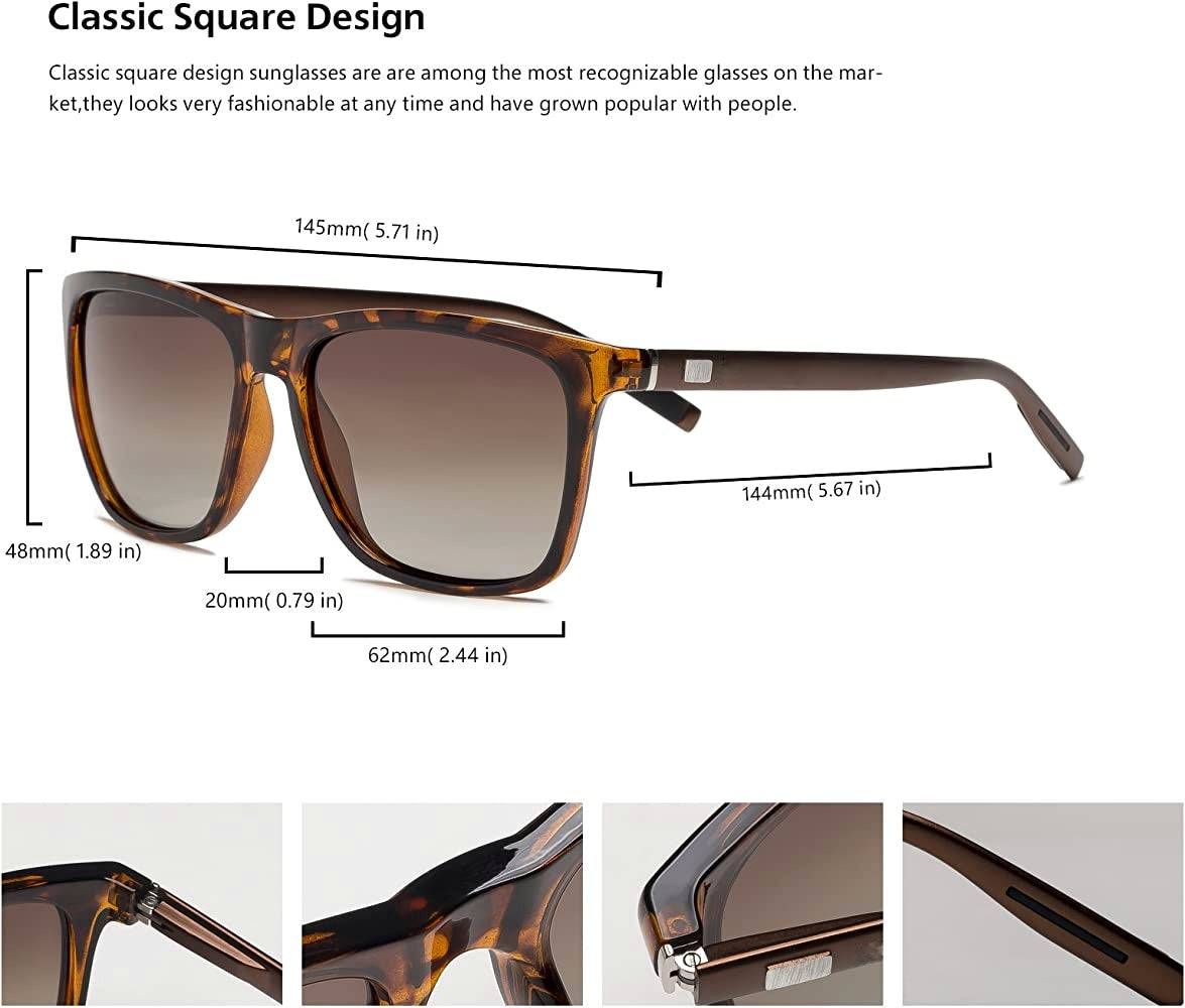 HUVORA | VIP Man | Polarized Wayfarer Sunglasses