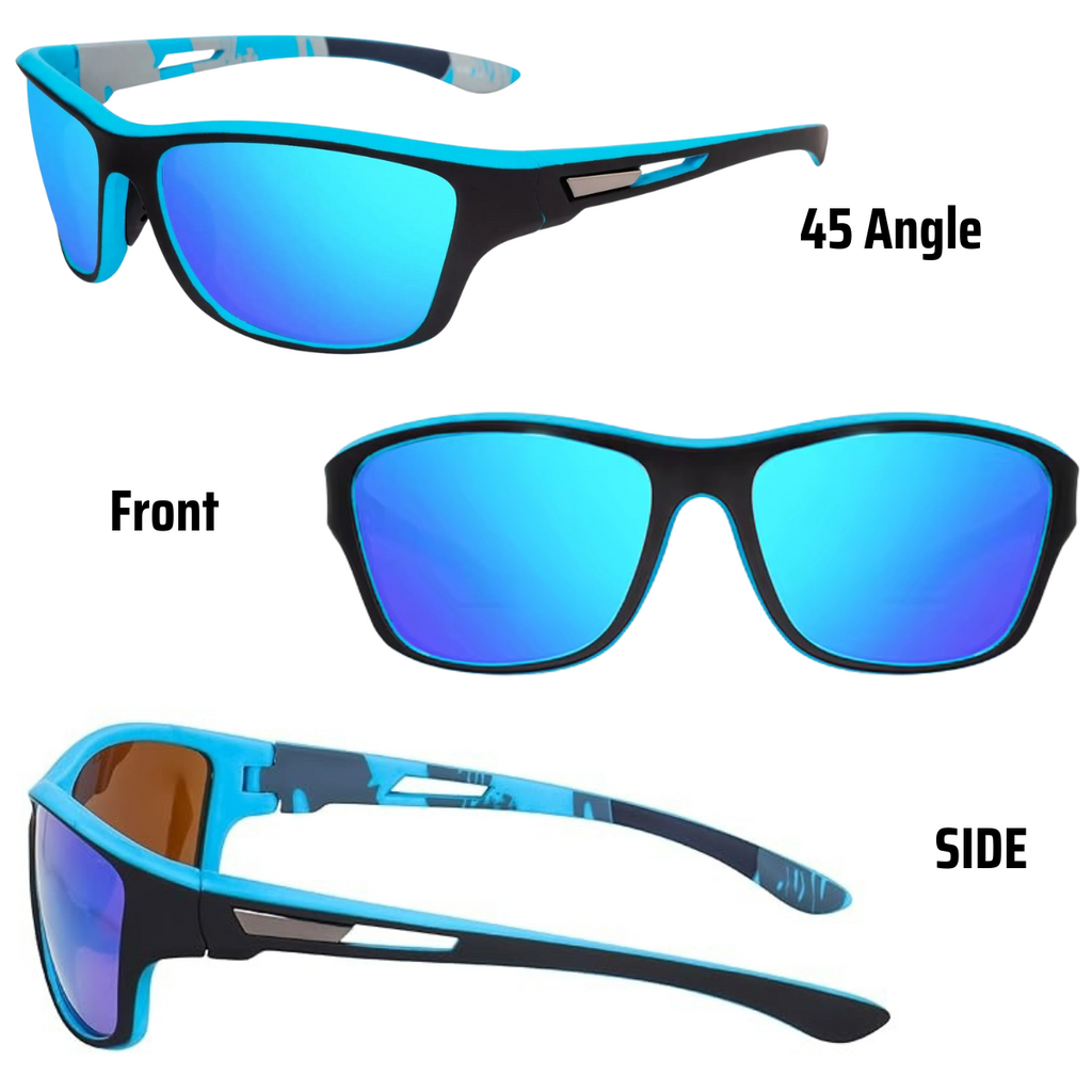 HUVORA | Glide Force | Polarized Rectangle Sports Sunglasses