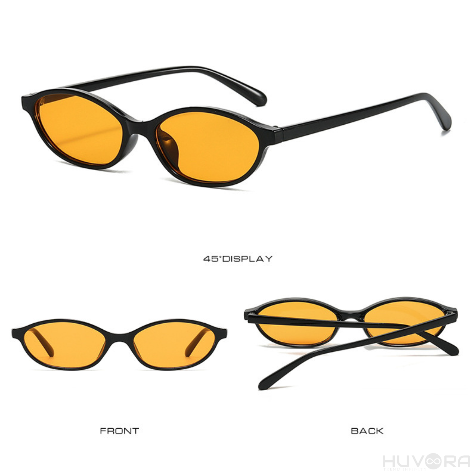 HUVORA | Elara Vue | Trendy Cat Eye Sunglasses | Metal Hinges