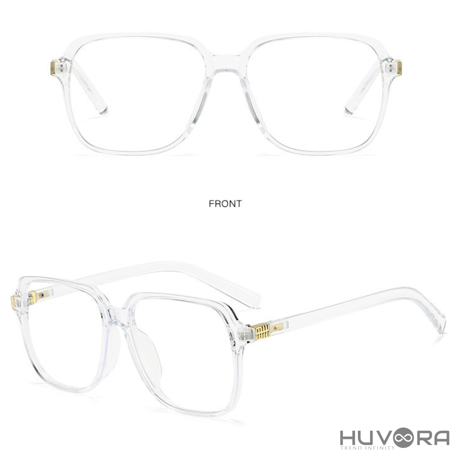 HUVORA | Vibe Frame | Oversized Square Anti Blue Computer Glasses